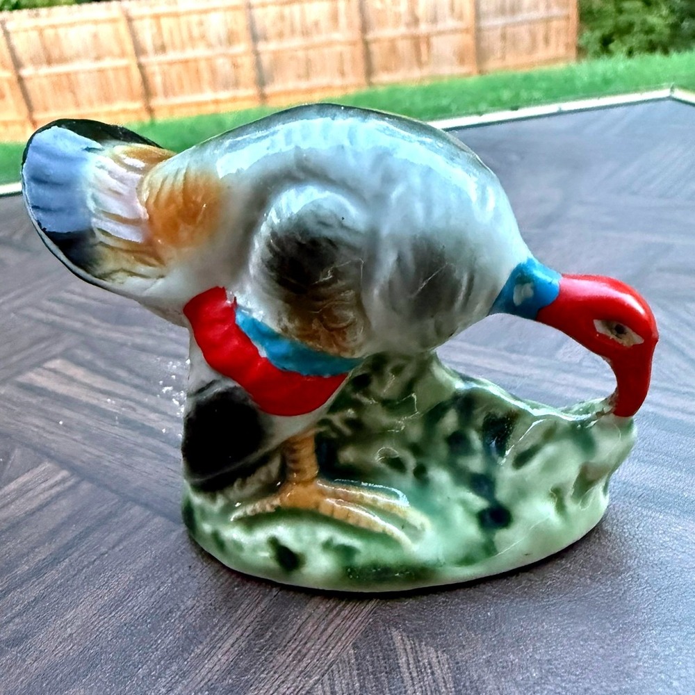 Vintage Ceramic Turkey Salt Pepper Shaker Thanksgiving Fall Decor Hand Painted
